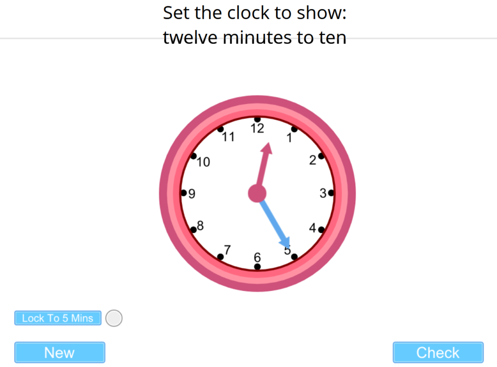 Interactive Teaching Clocks - Telling the Time